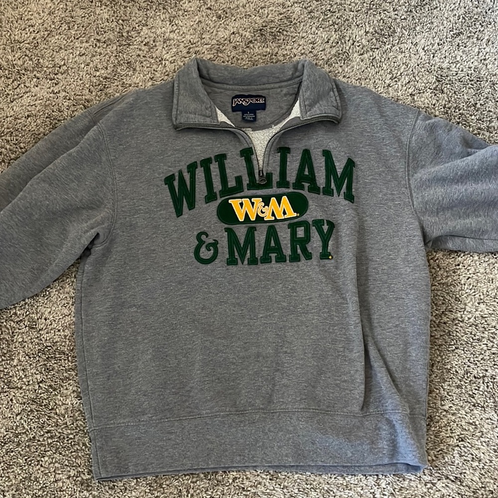 Jansport William and Mary Quarter-zip sweater.